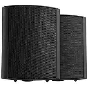 Pronomic USP-540 BK HiFi Wandlautsprekers Paar - 2-Wege Luidsprekerboxen Set - Ideaal voor Horeca en Terras - Inclusief Wandbeugel voor Bevestiging - 160W Vermogen - Zwart