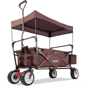Opvouwbare bolderkar, praktisch, vouwwagen voor eenvoudig transport, handwagen, transportwagen met wielen van pvc, hulp in de tuin, winkelen, camping, handwagen inklapbaar