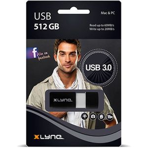 Xlyne - Wave 3.0 - USB-stick - Zwart, Wit - 512 GB