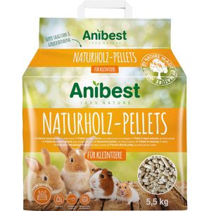 Anibest - Natuurlijke Houtkorrels - 10 l (5,5 kg) - Duurzaam Product