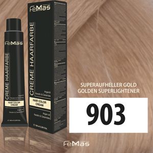 FemMas - Haarverf - Superlichter Goud 903 - Crème - 100 ml