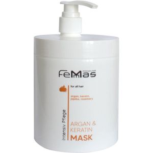 Femmas - Argan&Keratine Mask - Haarmasker - 1000ml - Arganolie - Plantaardige Keratine