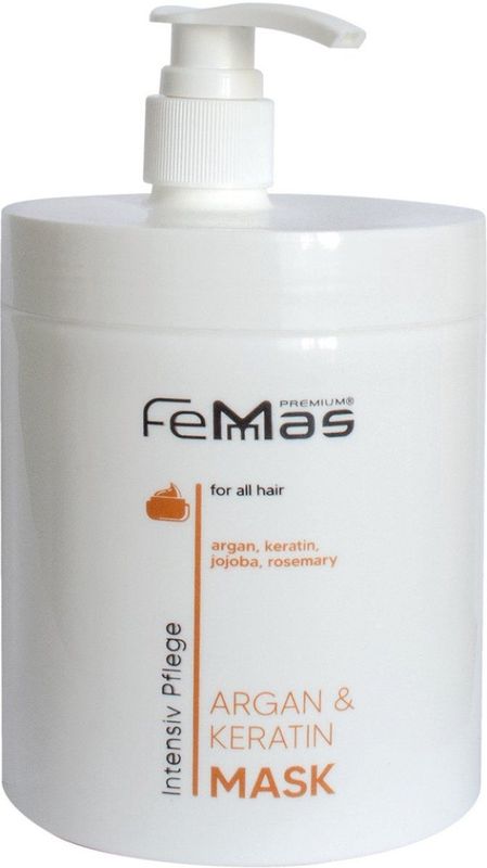 Femmas - Argan&Keratine Mask - Haarmasker - 1000ml - Arganolie - Plantaardige Keratine