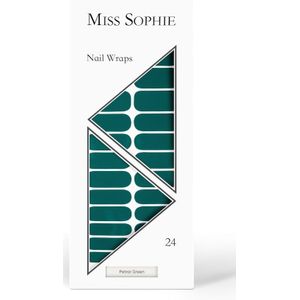 Miss Sophie - Nagelfolie - Petrol Green - 24 Ultradunne Zelfklevende Duurzame Nagelfolies
