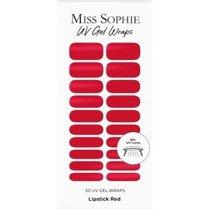 Miss Sophie - UV-gel Nagelfolie - Lipstick Red - UV-gel Nagellakstrips - Eenkleurig