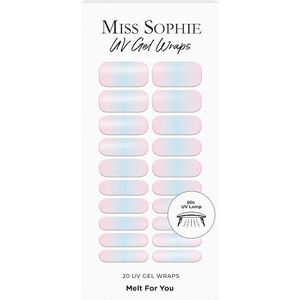 Miss Sophie - Uv-Gelnagelfolieset - Roze-Lichtblauw - Dierproefvrij