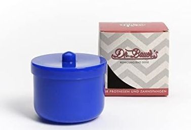 Dr. Bauer - Reinigingsbad-doos - Blauw - Prothesendoos met Inzetstuk