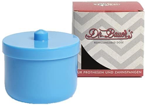 Dr. Bauer - Reinigingsbad-doos - Lichtblauw - Prothesendoos met Inzetstuk