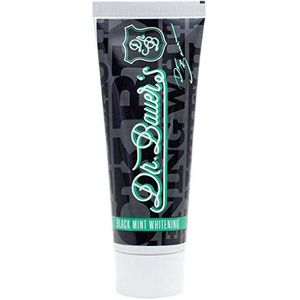 Dr. Bauer´s Zwarte Mint Whitening Tandpasta 75 ml met actieve kool - met kokosolie - fluoridevrij - Papaïne - Hydroxyapatiet