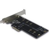 Intertech - KT015 - PCIe-kaart - Zwart - PCIe X4 - Voor M.2 SSD