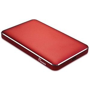 Intertech ARGUS GD25609 2,5 USB C - rode HDD-behuizing voor 1x 2,5 inch Sata I II III 4TB Max 9,5 cm dikte (2.5"), Harddisk behuizing, Rood