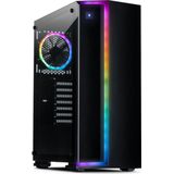 S-3906 - PC Behuizing - Zwart - Gehard Glas - RGB LED-verlichting