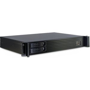 Inter-Tech - 1.5U-1528L - Rackserver Behuizing - Zwart - Staal