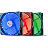 Intertech - L12025 - Ventilator - Rood - 120mm - 1200rpm - LED Spiraaleffect