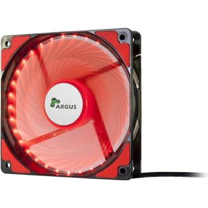 Intertech - L12025 - Ventilator - Rood - 120mm - 1200rpm - LED Spiraaleffect