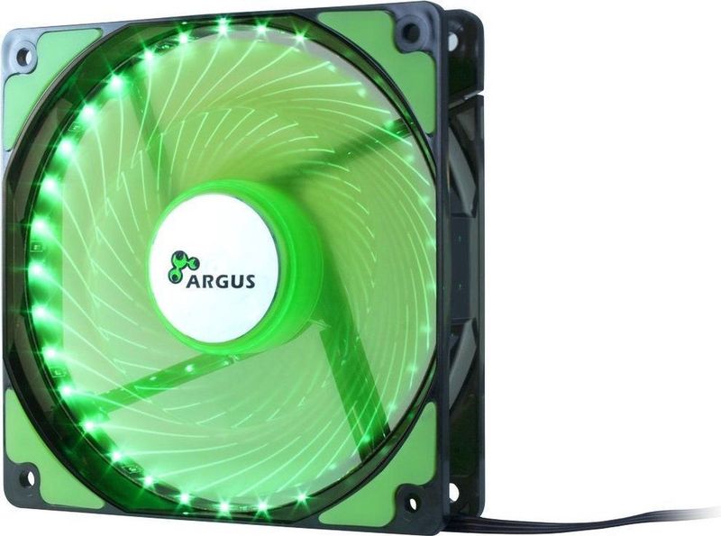 Intertech L12025 - Ventilator - Groen - 120mm - 1200rpm - LED Effect