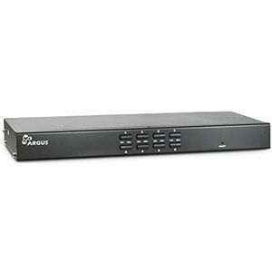 Intertech 8-poorts KVM-schakelaar, USB/PS2, VGA, Hz, -12V, KVM schakelaars, Zwart