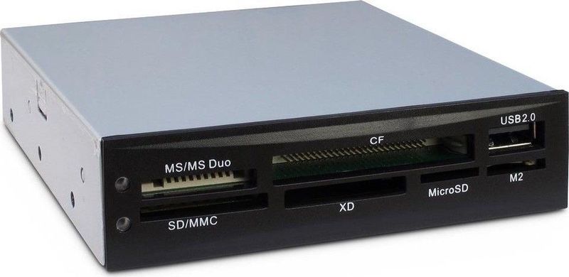 Inter-Tech - CI-02 - Kaartlezer - Zwart - USB 2.0