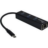 Inter-tech - It 410 - Usb C 3.0 Hub - Zwart - Aluminium