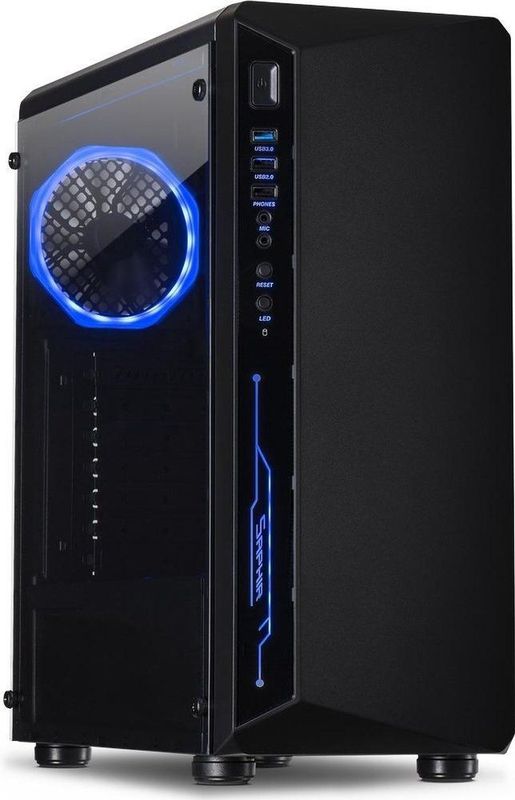 Inter-Tech C-3 Saphir RGB | Midi Tower | Zwart