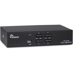 Intertech - KVM AS-41HA - HDMI Switch - Zwart - 4-poorts met USB en Audio