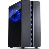 Intertech - Donder - PC-behuizing - Zwart - Plexiglas Zijpaneel - LED Verlichting