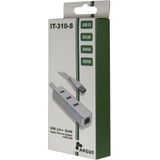 Intertech - ARGUS IT-310-S - Adapter USB 3.0 - Grijs - Aluminium