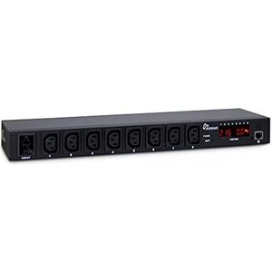 Intertech SW-0816 - Schakelbare Contactdoosstrook - Zwart - Voor 19" Serverkasten