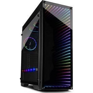 Inter-Tech - Infini2 X-908 - PC Behuizing - Zwart - Gehard Glas - RGB Verlichting