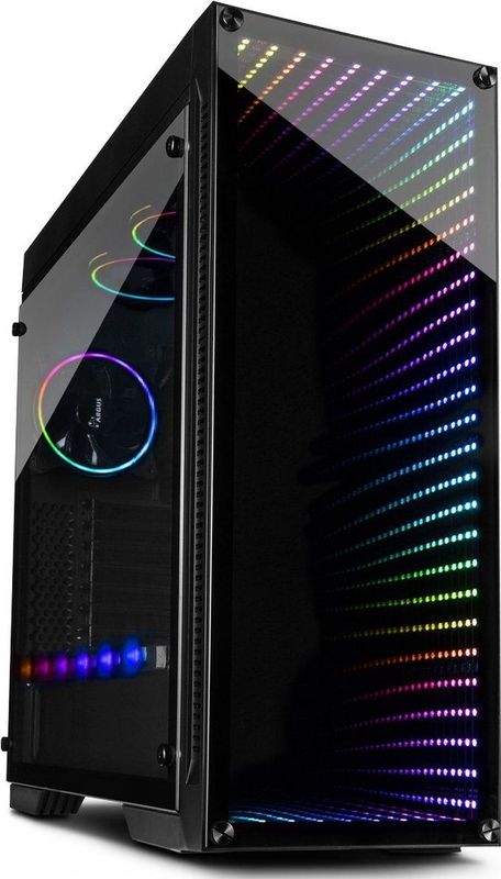 Inter-Tech - Infini2 X-908 - PC Behuizing - Zwart - Gehard Glas - RGB Verlichting