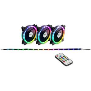 Argus - 4Pin PWM 120mm RGB-Fans - RGB LED-Strip - Zwart - 50 cm