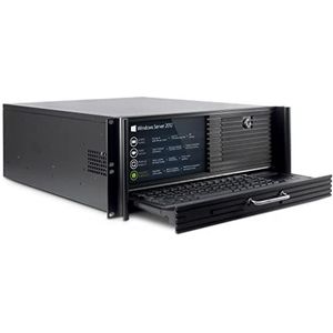 Intertech - 4U 4452-TFT - Server - Zwart - Staal