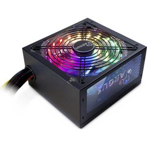 Inter-Tech Argus RGB-600W II, 600 W, 100 - 240 V, 47 - 63 Hz, Actief, 100 W, 600 W