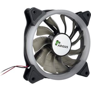 Intertech Argus RS-051 Ventilator - 12 cm - Zwart - RGB LED
