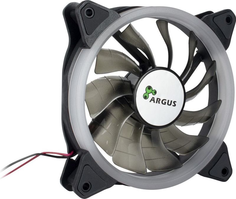 Intertech Argus RS-051 Ventilator - 12 cm - Zwart - RGB LED