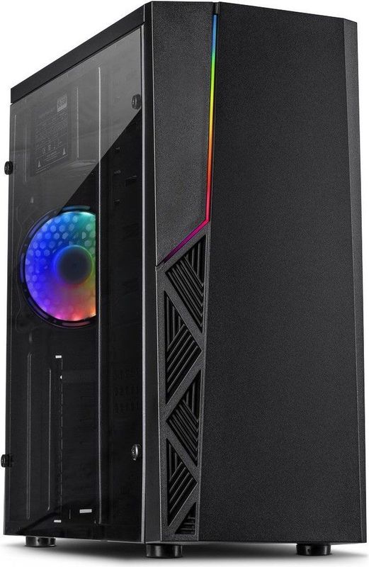 Inter-Tech - B-02 - Midi Tower Behuizing - RGB - Acryl Paneel - USB 3.2