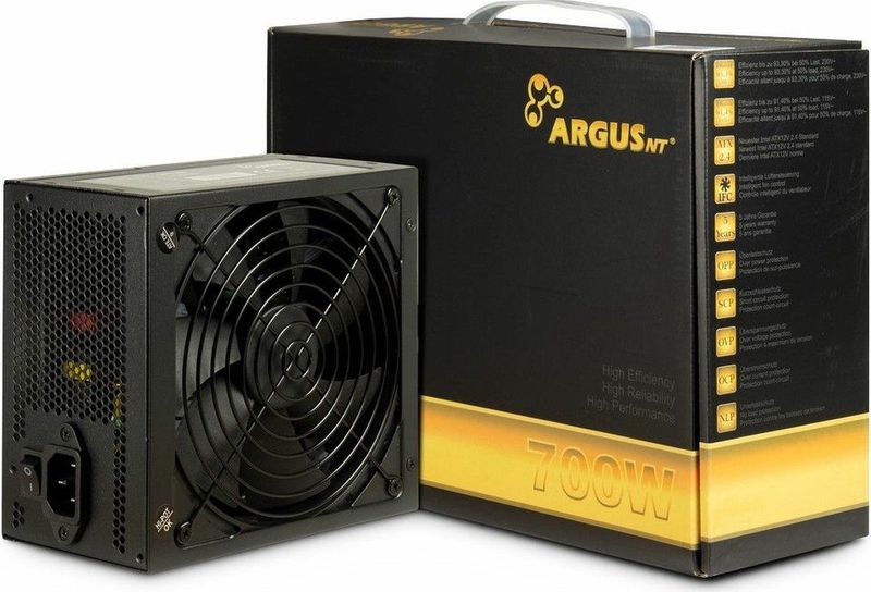Intertech - Argus - PC-Voedingseenheid - Zwart - 700W - 80PLUS Gold