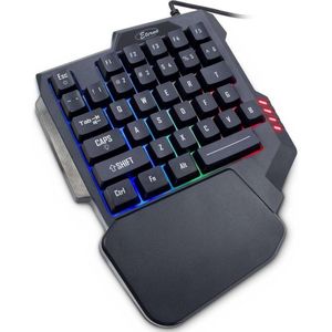 Intertech - KB-3035 - Toetsenbord - Zwart - Bedraad - Ergonomisch Ontwerp