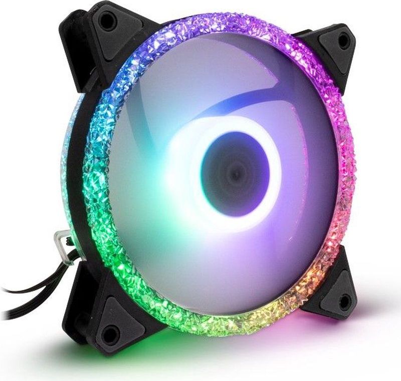 Intertech - Inter-Tech RS-071 - Computerkastventilator - Zwart - 12 cm - 1x LED Verlichting