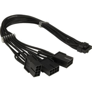 Inter-Tech - Adapter GPU-02 - 34 cm - 12+4pin naar 3x8pin PCIe