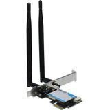 Intertech - EP-132 - Wi-Fi 5 PCIe-adapter - Zwart - Bluetooth 4.2