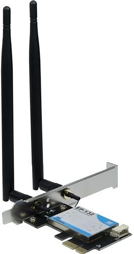 Intertech - EP-132 - Wi-Fi 5 PCIe-adapter - Zwart - Bluetooth 4.2