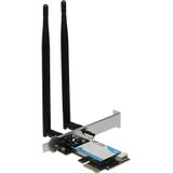 Intertech - EP-134 - Wi-Fi 6 PCIe-adapter - Zwart - Bluetooth 5.2