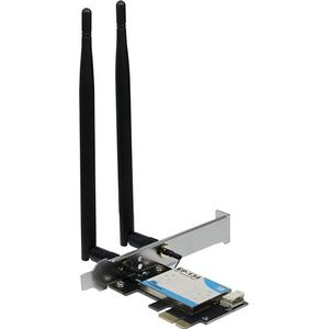 Intertech - EP-134 - Wi-Fi 6 PCIe-adapter - Zwart - Bluetooth 5.2
