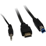 Intertech - AS-22HUS - KVM Switch - Zwart - 2-poorts - 4K@60Hz