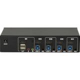 Intertech - AS-41HUS - KVM Switch - Zwart - 4-poorts - 4K@60Hz