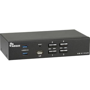 Intertech - AS-41HUS - KVM Switch - Zwart - 4-poorts - 4K@60Hz
