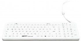 GETT GCQ MED BACKL USB (DE) siliconen IP68 toetsenbord desinfecteerbaar waterdicht wit 110 toetsen