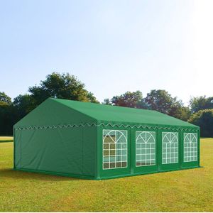 Partytent 4x8m PVC 700 donkergroen waterdicht Feesttent