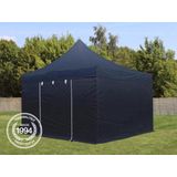 4x4 M Easy Up Partytent Vouwpaviljoen met Zijwande - PROFESSIONAL Alu 40m - Zwart